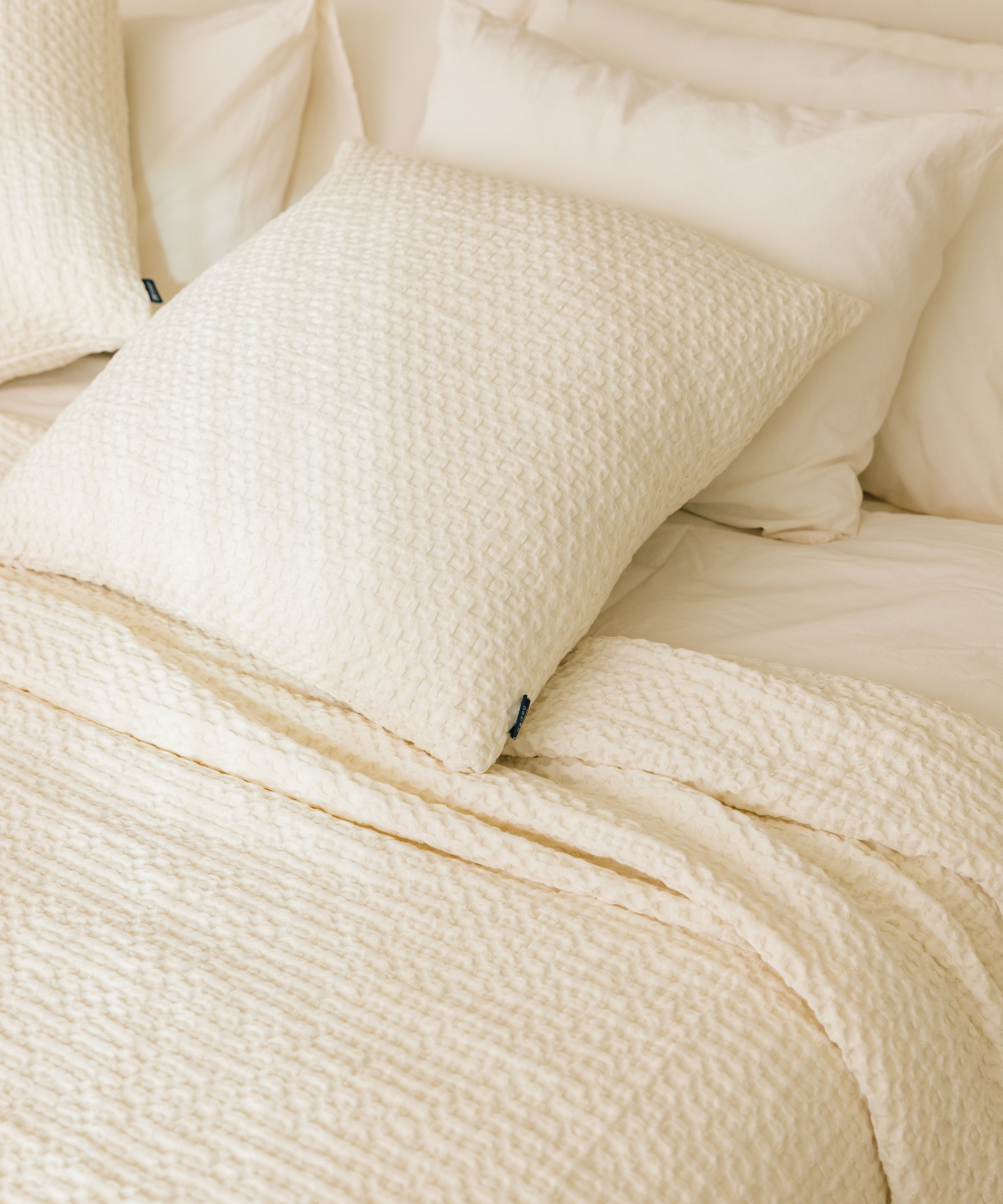 Natural Waffle Bedspreads - Torres Novas