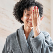 Grey bathrobe