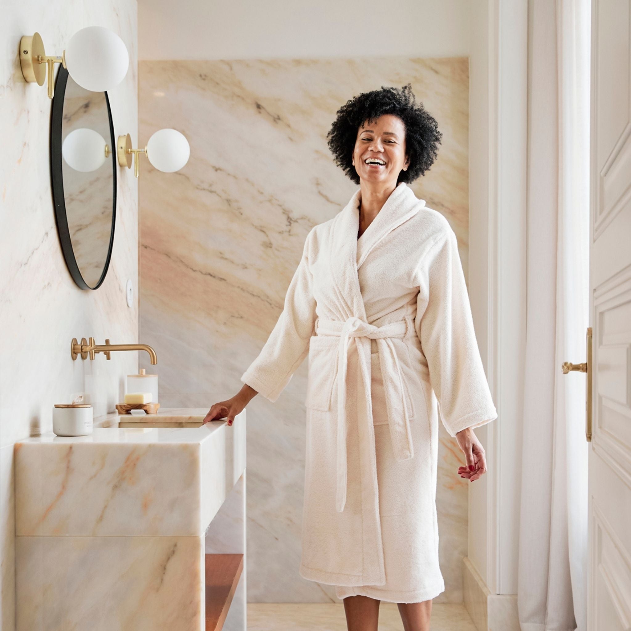 Natural bathrobe