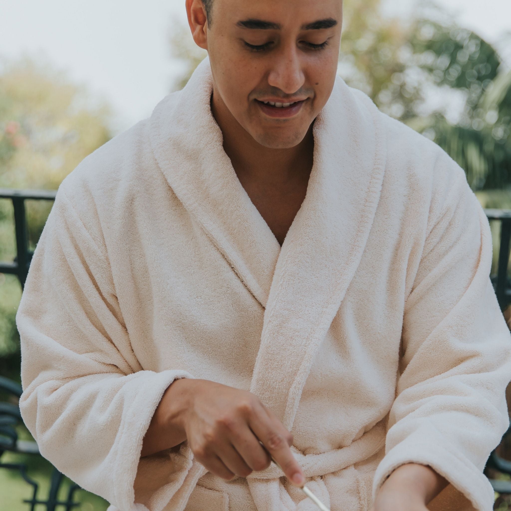 Natural bathrobe