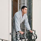 Silver grey bathrobe