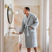 Silver grey bathrobe