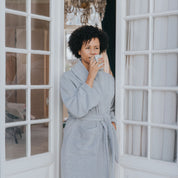 Silver grey bathrobe
