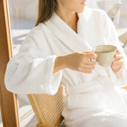 White bathrobe