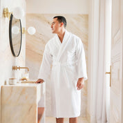 White bathrobe