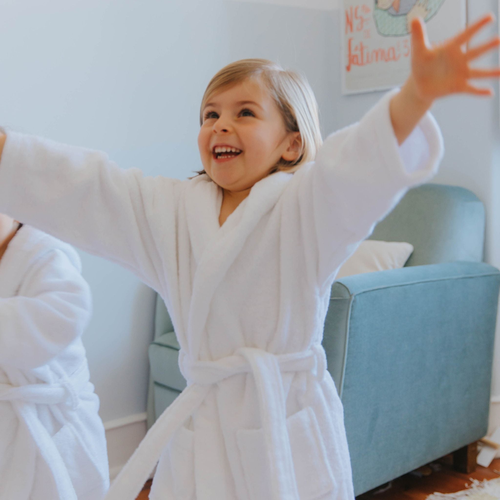 Sublimewearz 100% Cotton Terry Cloth Bathrobe For Kids – Unisex, Shawl Collar, Long Sleeve