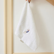 Luxus guest towel with retro swimmers and skiers embroidery (pack of 2)