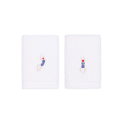 Luxus guest towel with retro swimmers and skiers embroidery (pack of 2)