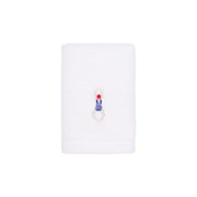 Luxus guest towel with retro swimmers and skiers embroidery (pack of 2)