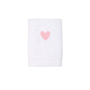Luxus face towel with embroidered heart