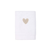 Luxus face towel with embroidered heart