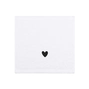 Luxus face towel with embroidered heart