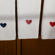 Luxus cotton bath towels with embroidered hearts - Torres Novas
