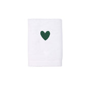 Luxus face towel with embroidered heart