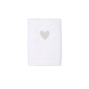 Luxus face towel with embroidered heart
