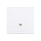 Luxus face towel with embroidered heart