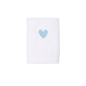 Luxus face towel with embroidered heart