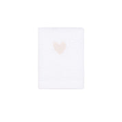 Luxus face towel with embroidered heart