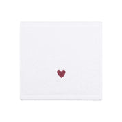 Luxus face towel with embroidered heart