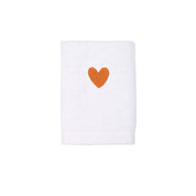 Luxus face towel with embroidered heart