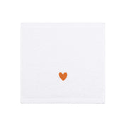 Luxus face towel with embroidered heart