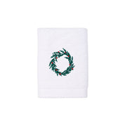Face towel with christmas tree and wreath embroidery - Torres Novas