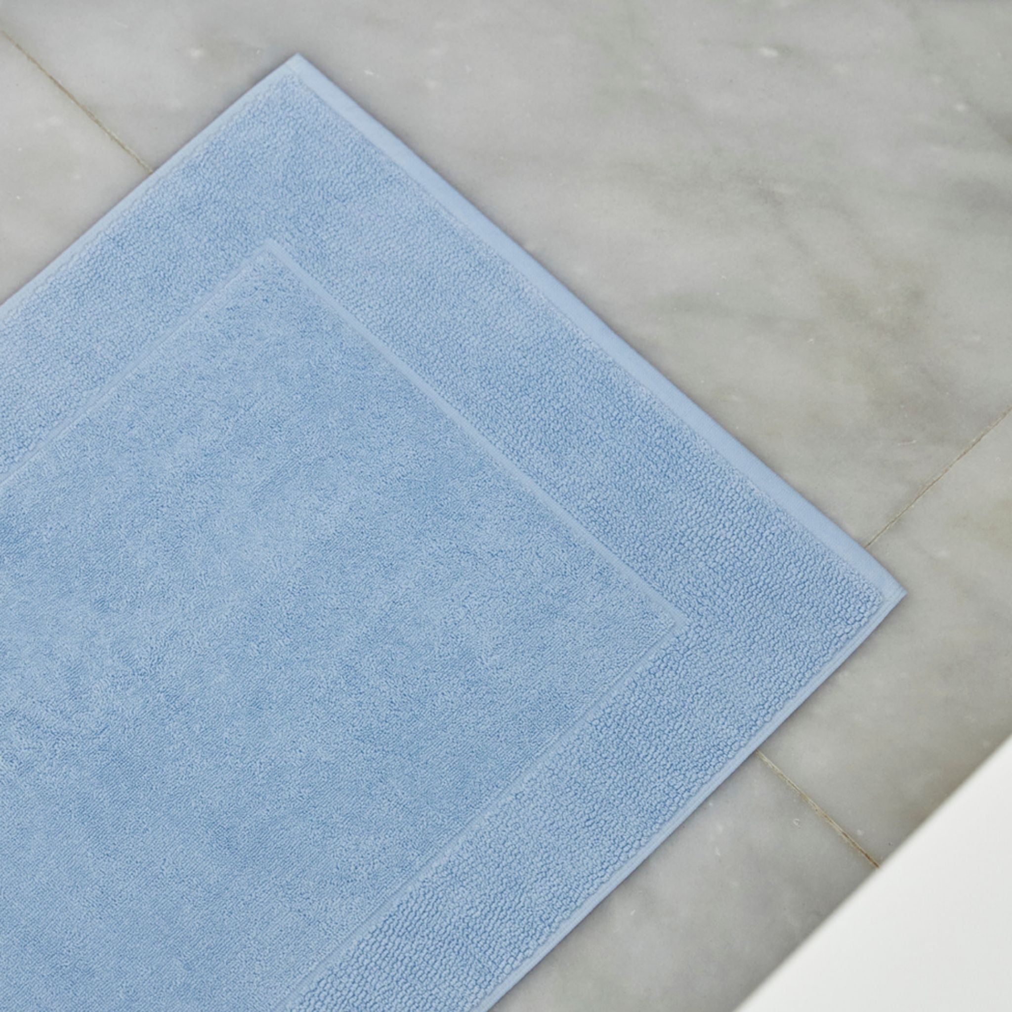Light blue bath mat
