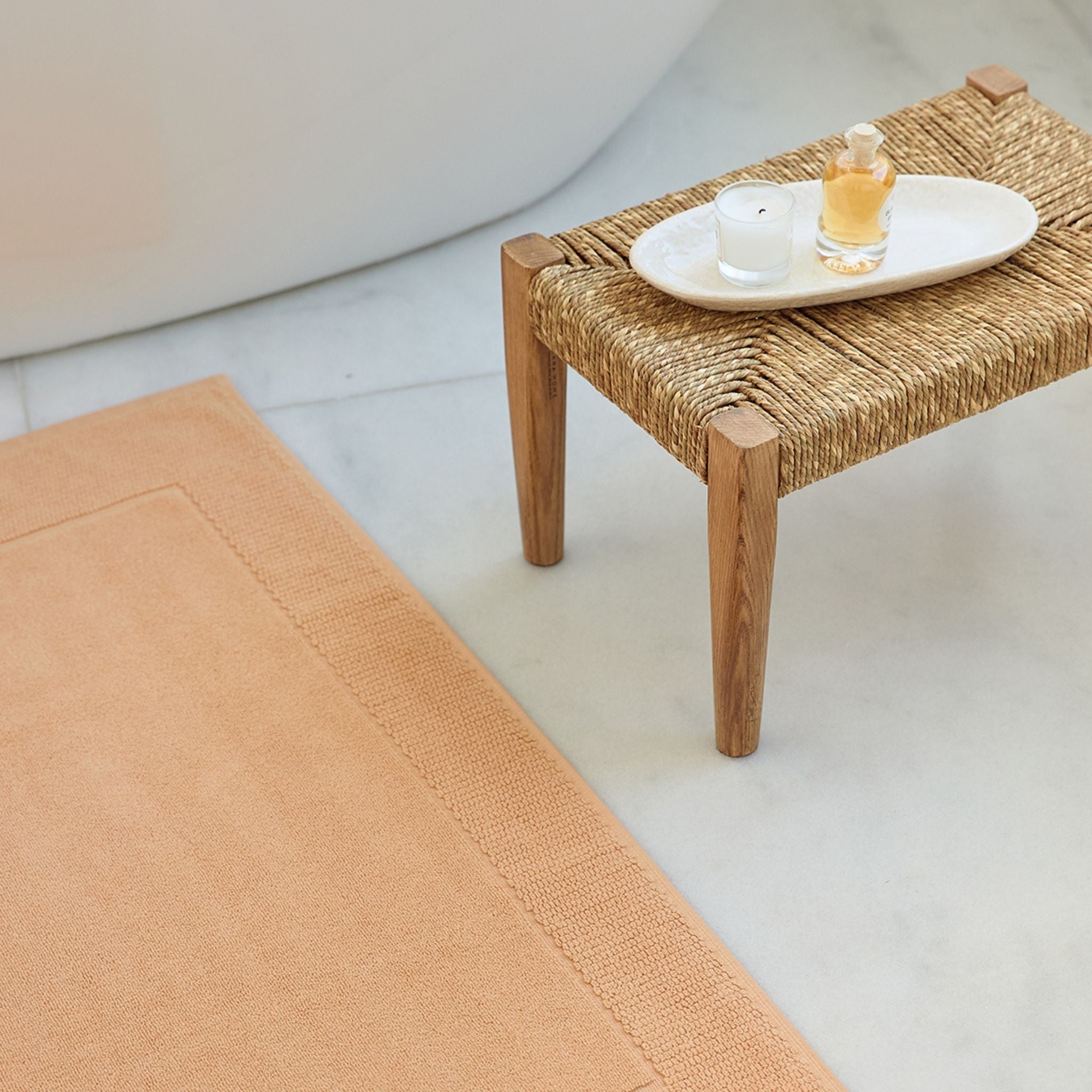 Light orange bath mat