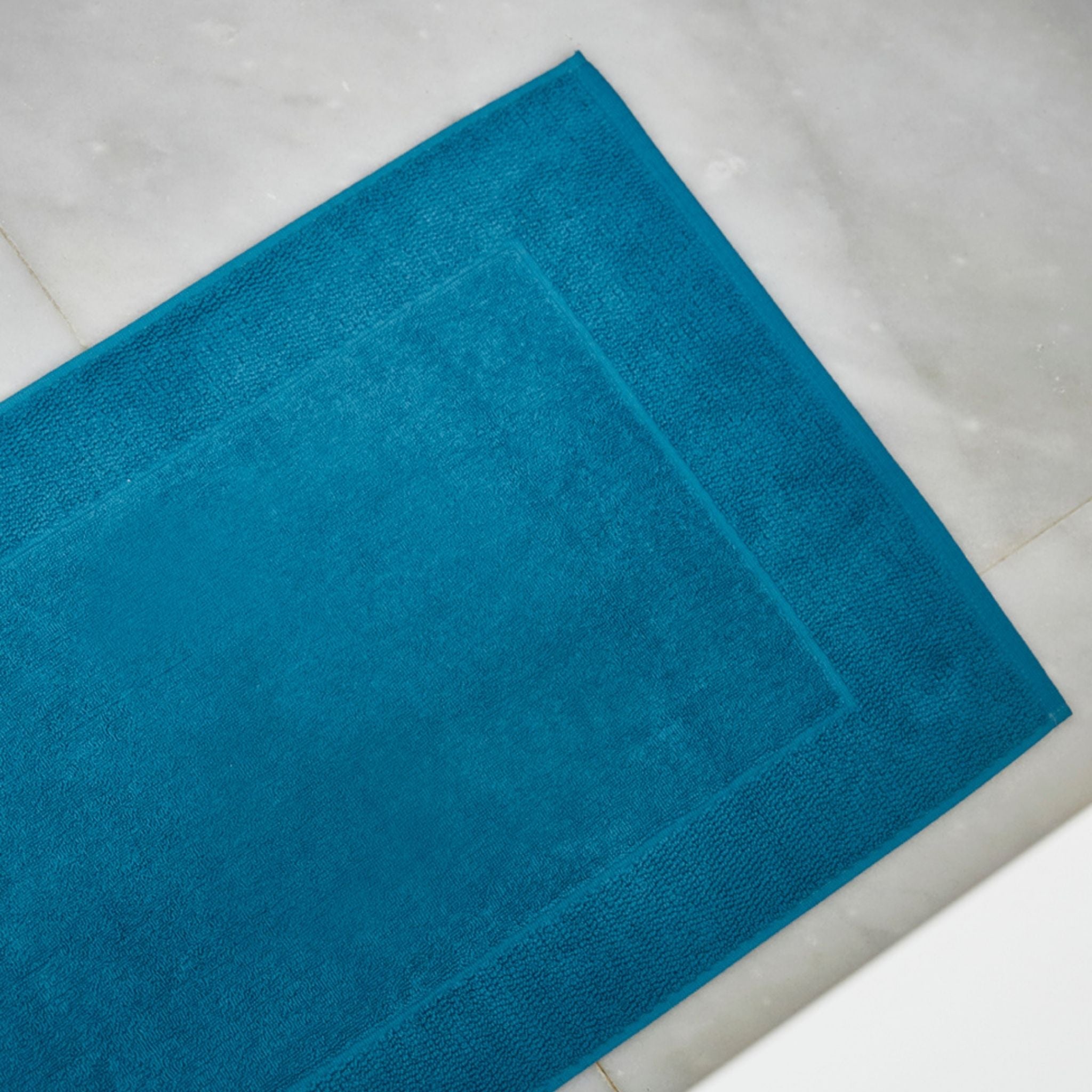 Petroleum blue bath mat