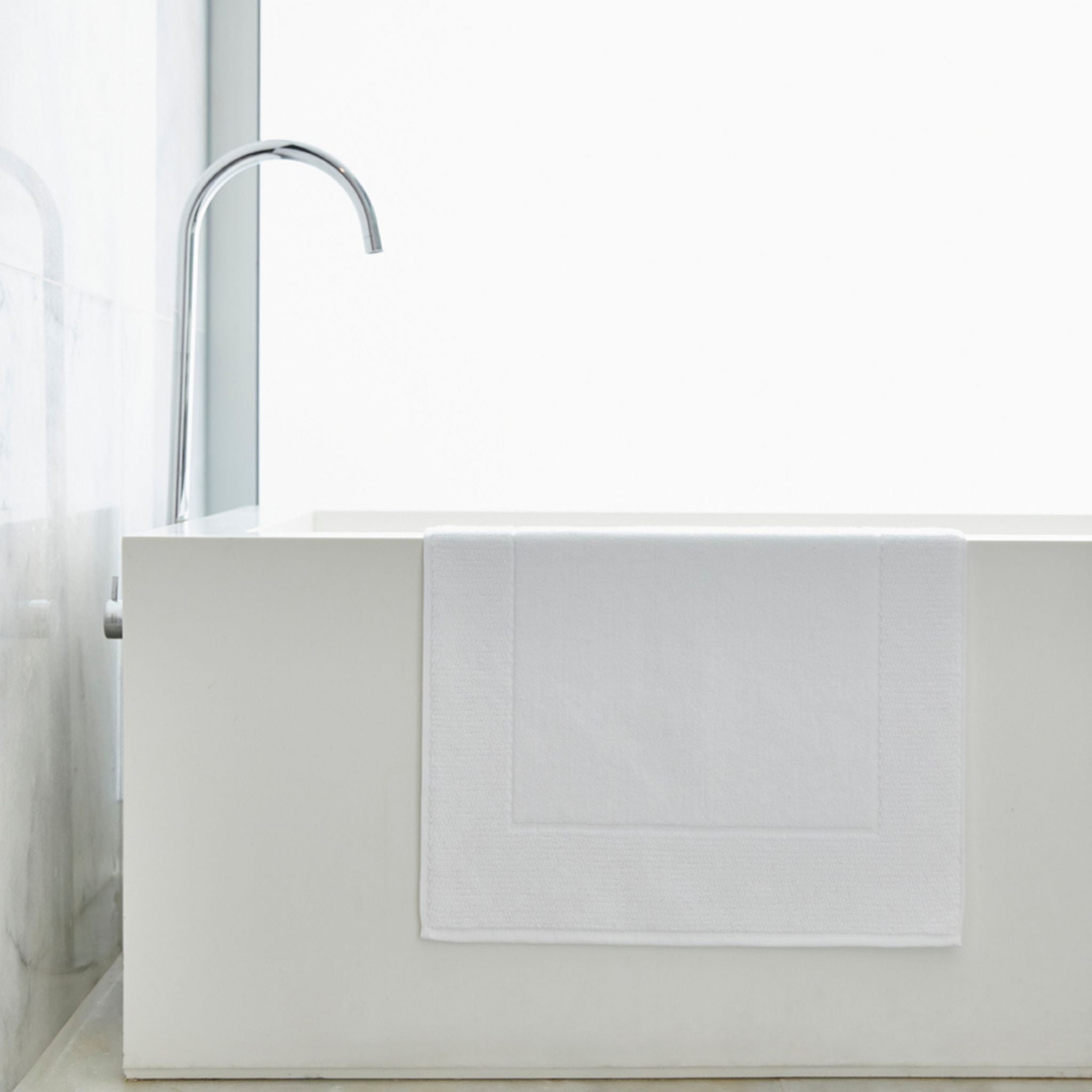White bath mat