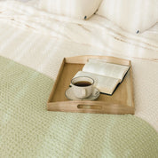 Khaki green Santa Luzia Waffle Bedspreads