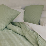 Khaki green Santa Luzia Waffle Bedspreads