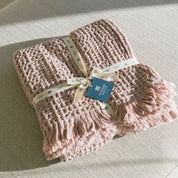 Old pink Santa Luzia Waffle Bedspreads