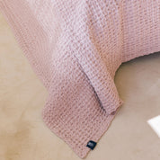 Old pink Santa Luzia Waffle Bedspreads
