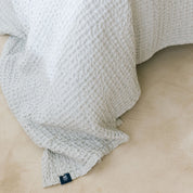 Silver grey Santa Luzia Waffle Bedspreads