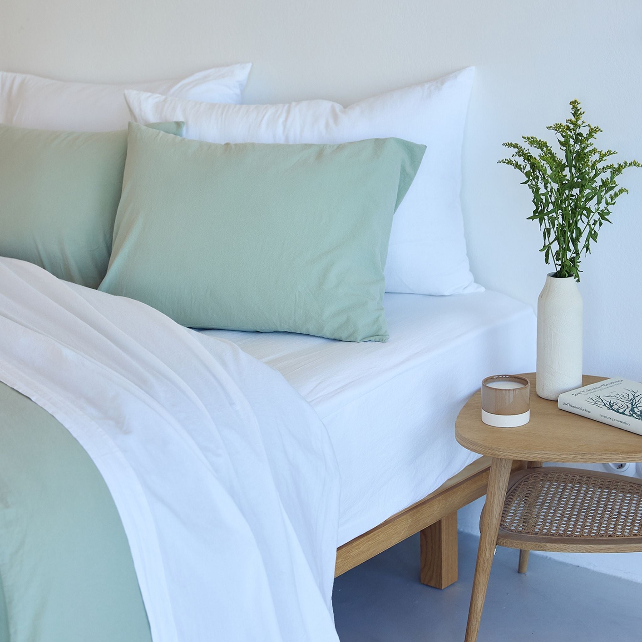 Khaki green Tavira Washed Cotton