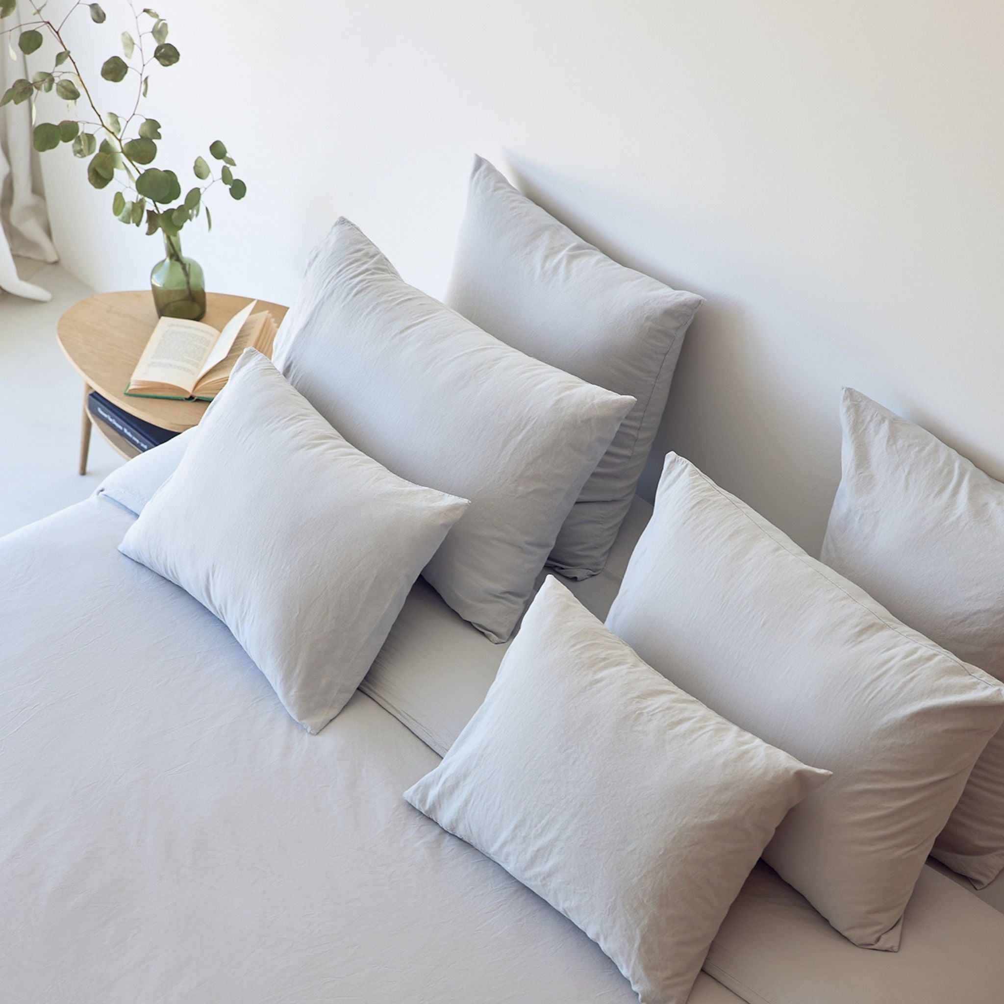 Silver grey Tavira Washed Cotton