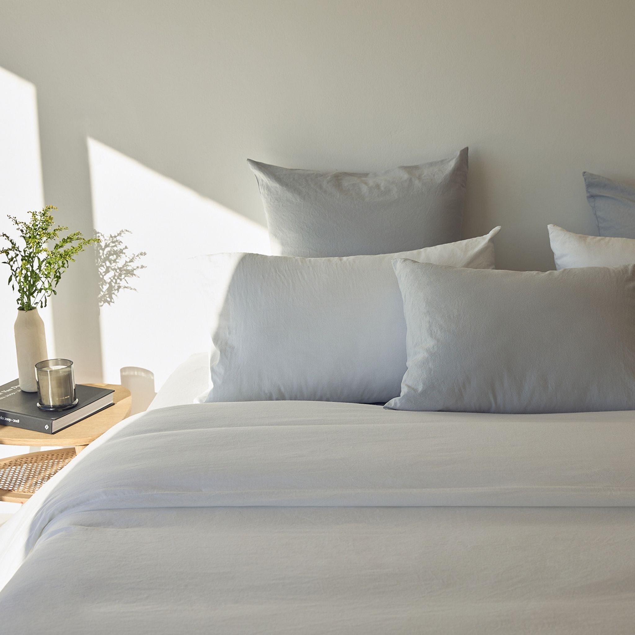 Silver grey Tavira Washed Cotton