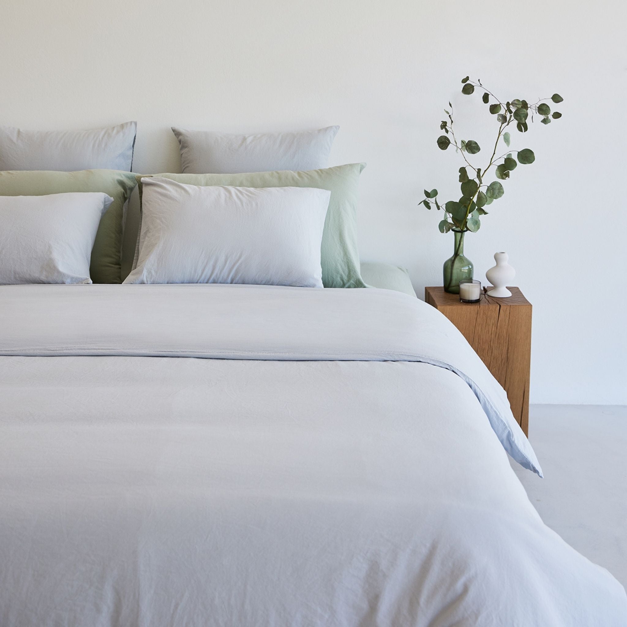 Silver grey Tavira Washed Cotton