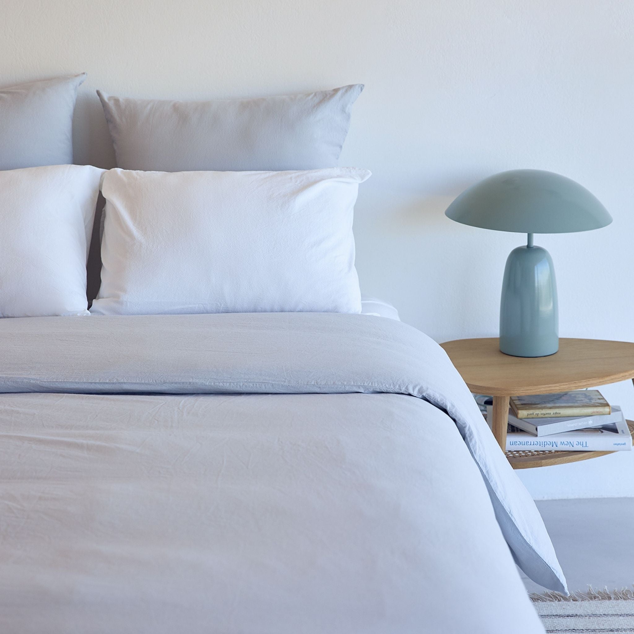 Silver grey Tavira Washed Cotton