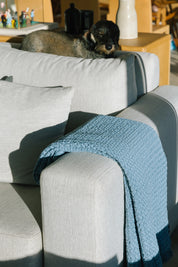 Blue Santa Luzia Waffle Bedspreads