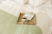 Khaki green Santa Luzia Waffle Bedspreads