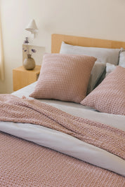 Old pink Santa Luzia Waffle Bedspreads