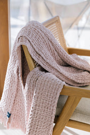 Old pink Santa Luzia Waffle Bedspreads