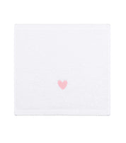 Luxus face towel with embroidered heart