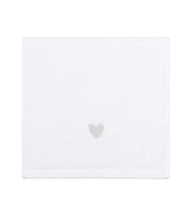 Luxus face towel with embroidered heart