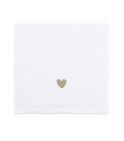 Luxus face towel with embroidered heart