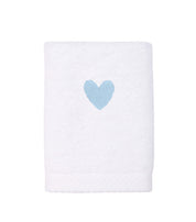 Luxus face towel with embroidered heart