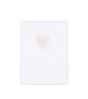 Luxus face towel with embroidered heart