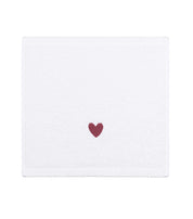 Luxus face towel with embroidered heart